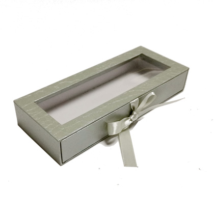 Fancy paper gift box with clear window