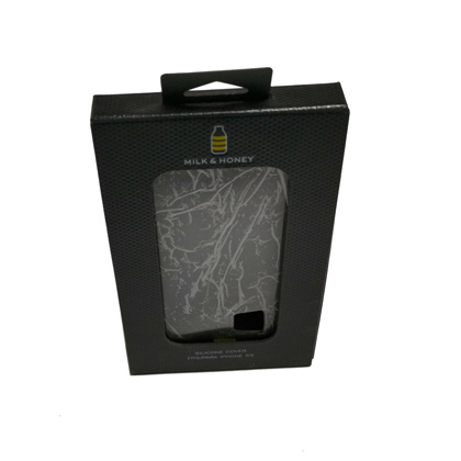 Black retail gift box with hanger for mobile case