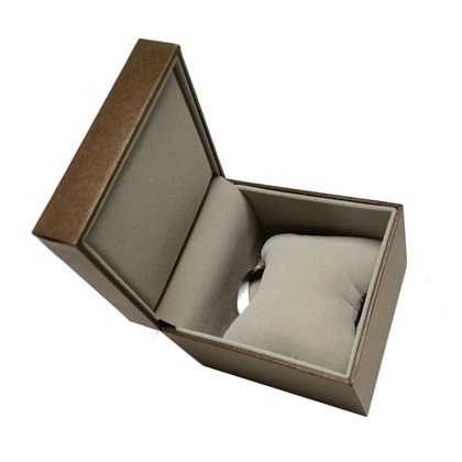 Luxury brown wacth box with cloth pillow